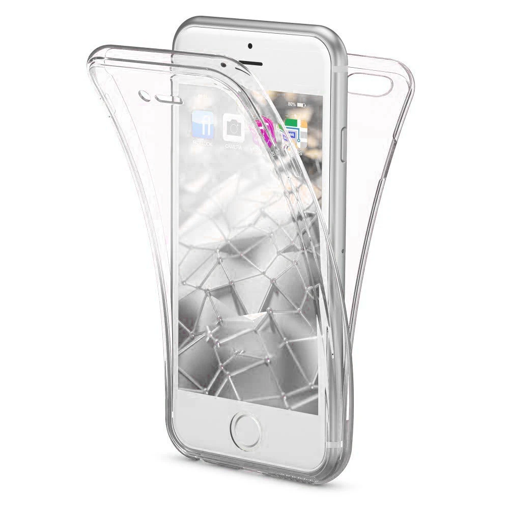 Полноразмерный мягкий прозрачный чехол 360 градусов для iphone 7 8 6 6s Plus X 10 Ten XS MAX XR