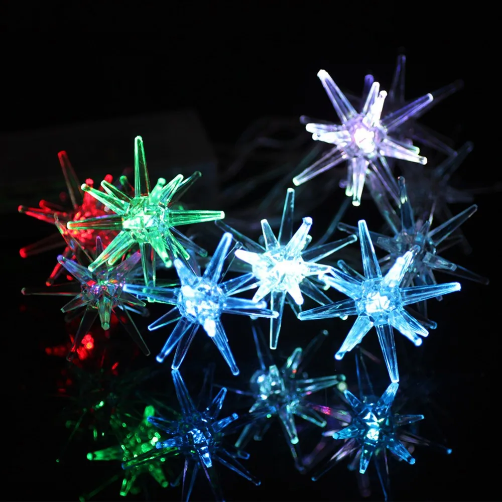 10 светодиодов Caltrop звезды свет освещение на Рождество Сад вечерние DIY огни