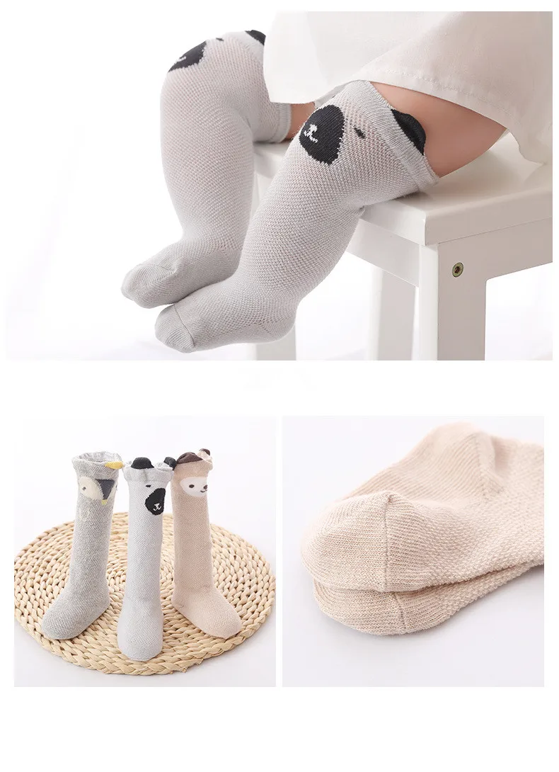 YWHUANSEN 3 Pairs/lot Summer Mesh Thin Baby Girls Boys Knee High Socks Toddler Infant Newborn Cotton Tube Ruffled Leg Warmer