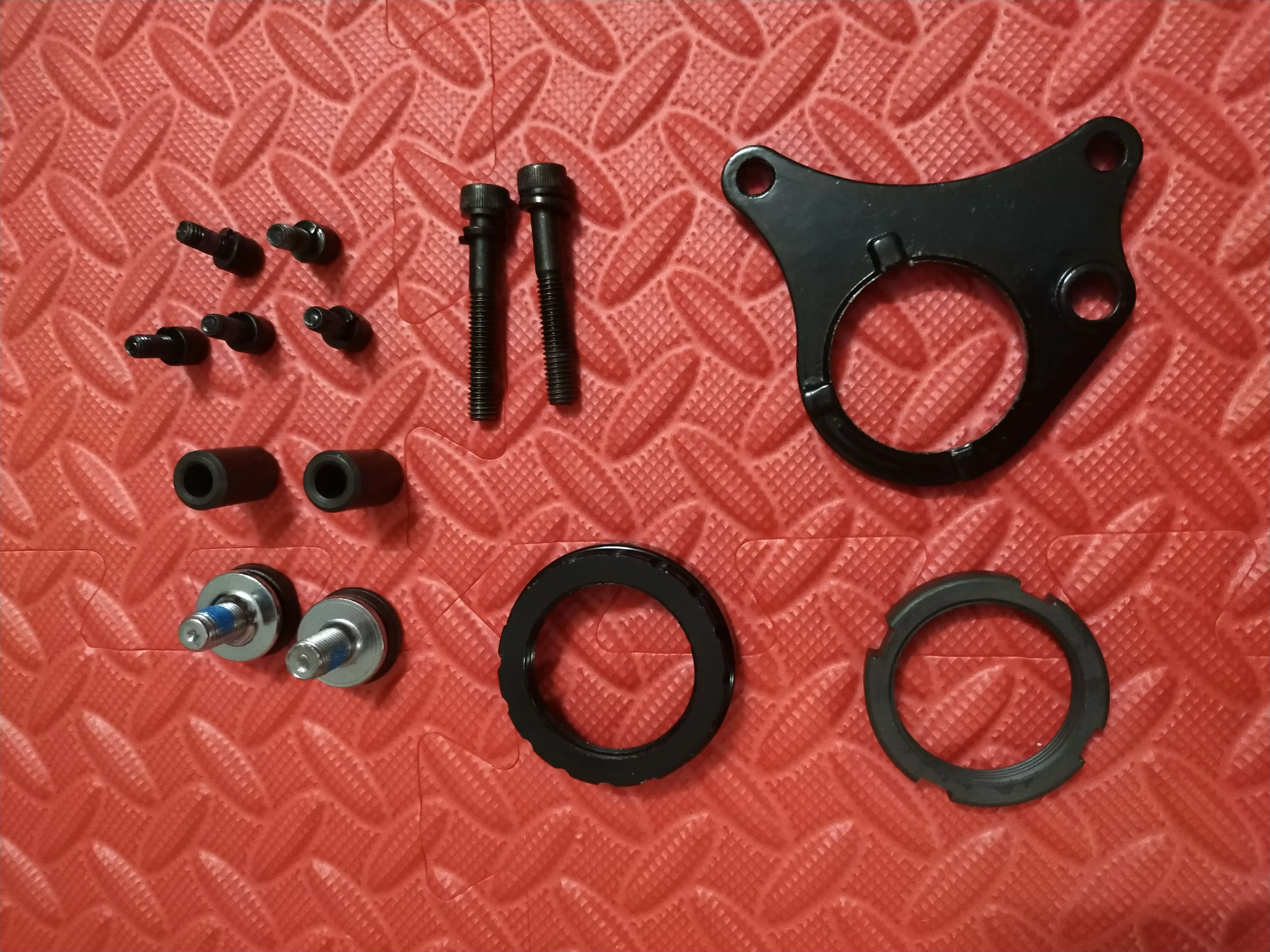 

Assembling Components Triangle Mounting Plate Crank Arm Bolts Inner Lock ring Outer Lock ring For Bafang 8fun Mid motor Kits