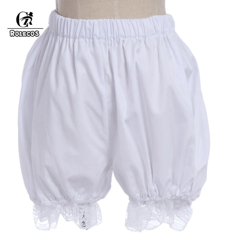 

ROLECOS Lolita Safety Shorts Women Bloomers Shorts Lace Pumpkin Costume Poplin Costume Sweet Lolita Shorts Underskirt