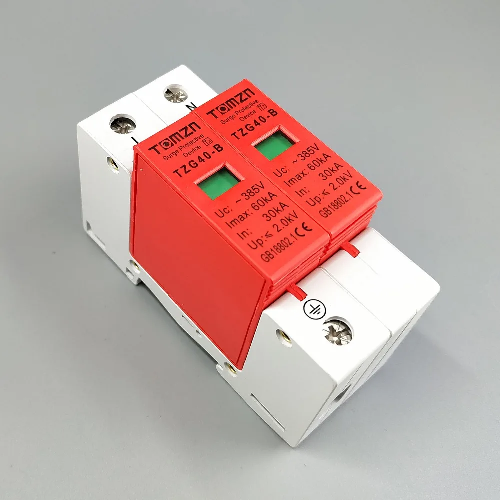 AC SPD 1P+ N 30KA~ 60KA B~ 385VAC дом сетевой фильтр защитный низковольтный разрядник устройство