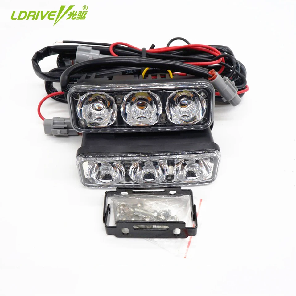LDRIVE 2 шт./компл. светодиодный DRL с поворотом световой сигнал автомобиля светильник