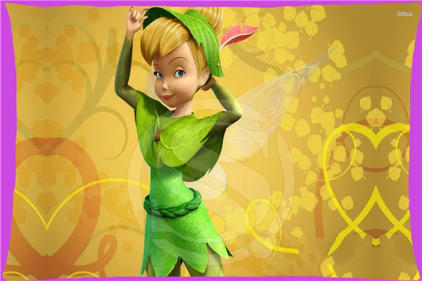 DFGH-LF224 Горячие Продажа Пользовательские Tinkerbell Молнии Прямоугольник Наволочки с