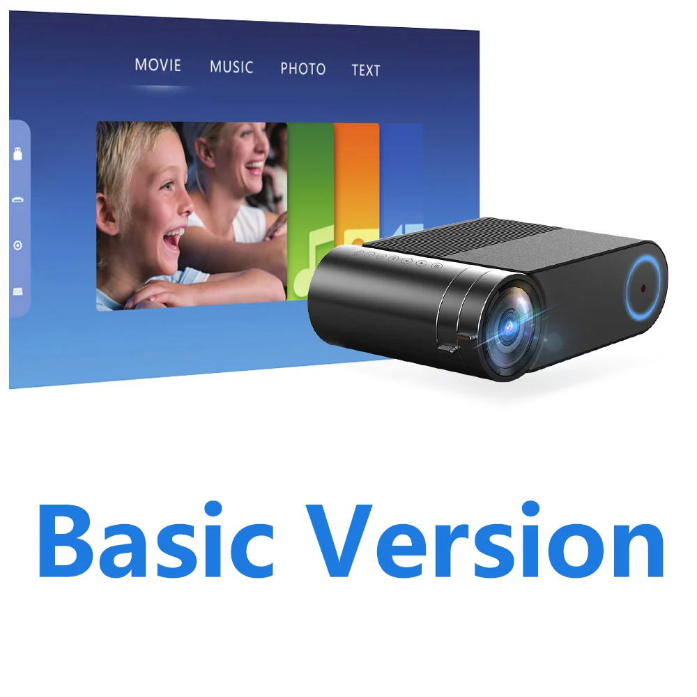 Basic Version CRENOVA новейший HD 720P светодиодный проектор для 1080P беспроводной WiFi мультиэкранный видео проектор 3D HDMI VGA AV проектор - Цвет: Basic Version