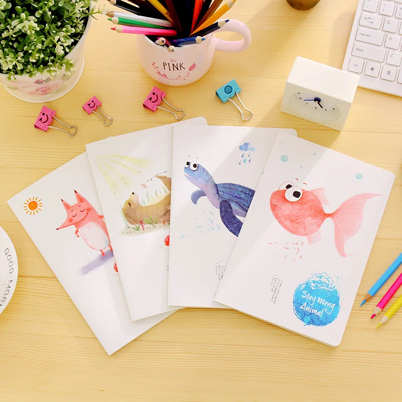 12 шт./лот мультфильм милые животные студенческий ноутбук/автомобиль линия A5