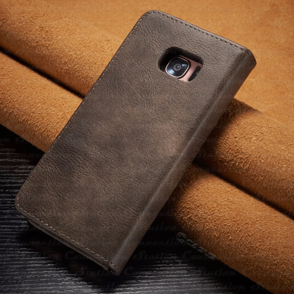 Роскошный кожаный чехол для samsung Galaxy S7 край съемный кошелек магнитных флип карты Coque для Galaxy S7 случае