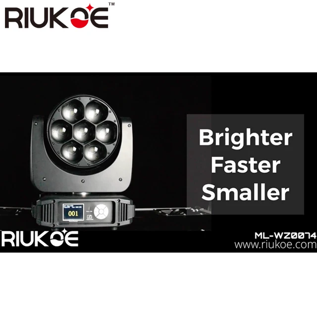 RIUKOE профессиональное шоу освещение 7x40 Вт RGBW Мыть Мини светодиодный зум