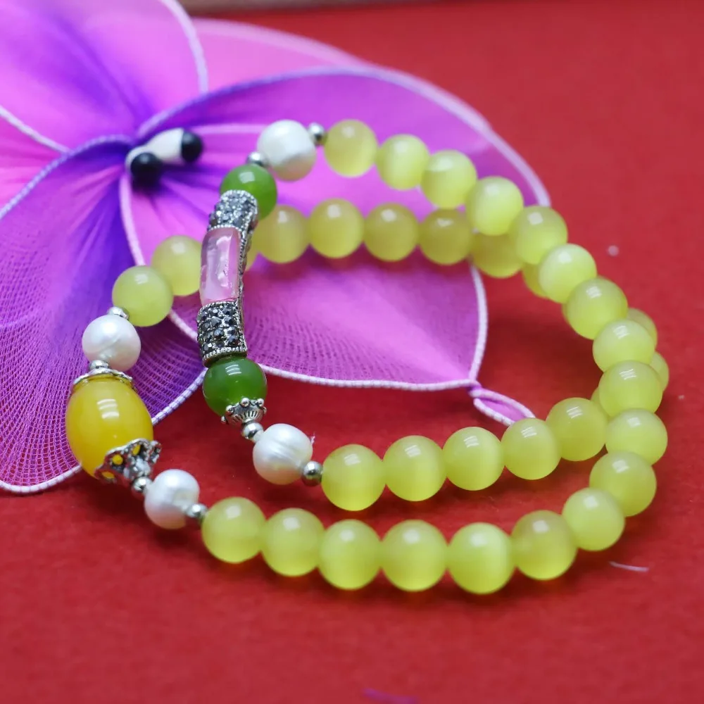 6 мм в этническом стиле желтый кошачий глаз бусины натуральный камень опал