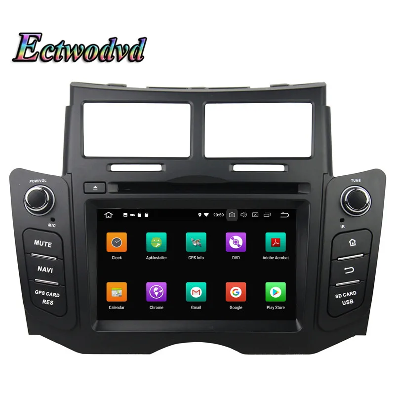Ectwodvd 4G ram 32G rom Восьмиядерный Android 8 0 автомобильный DVD для Toyota Yaris 2005 2006 2007 2008-2011 Радио