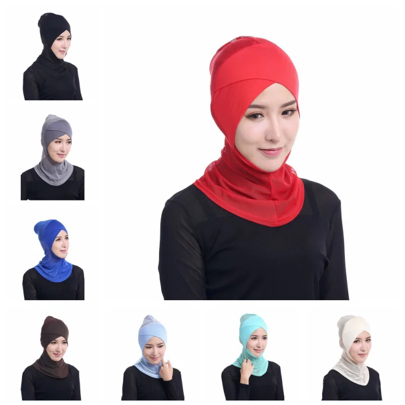 Новейшая шикарная Женская хиджаб Модальная мусульманская шапочка с косточками