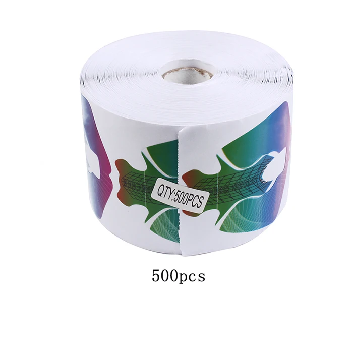 Finger Angel 50/100/500 шт Пластик радужные рыбки Форма формы для наращивания ногтей советы инструмент для маникюра(гель-LM003 - Цвет: 500pcs