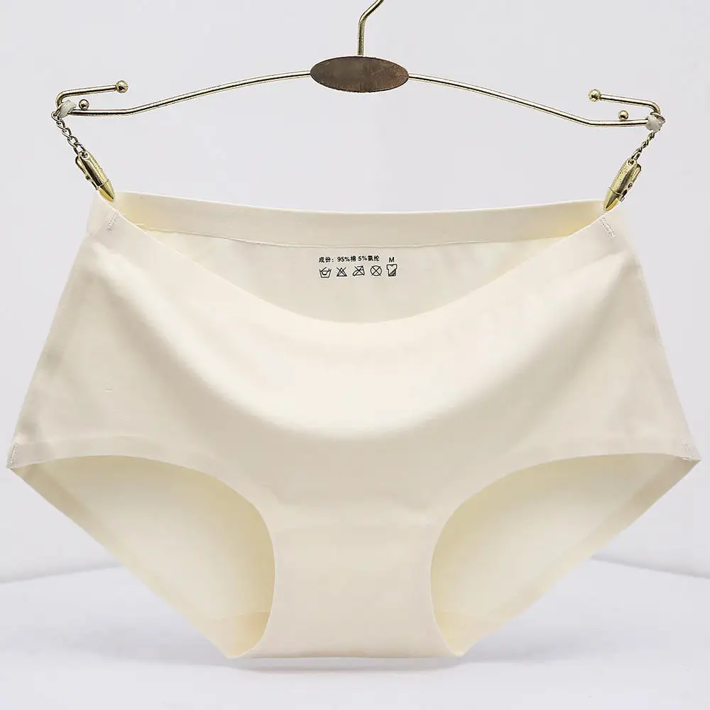 9 beige Лидер продаж, женское нижнее белье, нижнее белье для девочек, бесшовные трусики, бесшовные трусы из натурального хлопка, одноцветные трусы, Размеры M, L, XL - Цвет: 9 beige