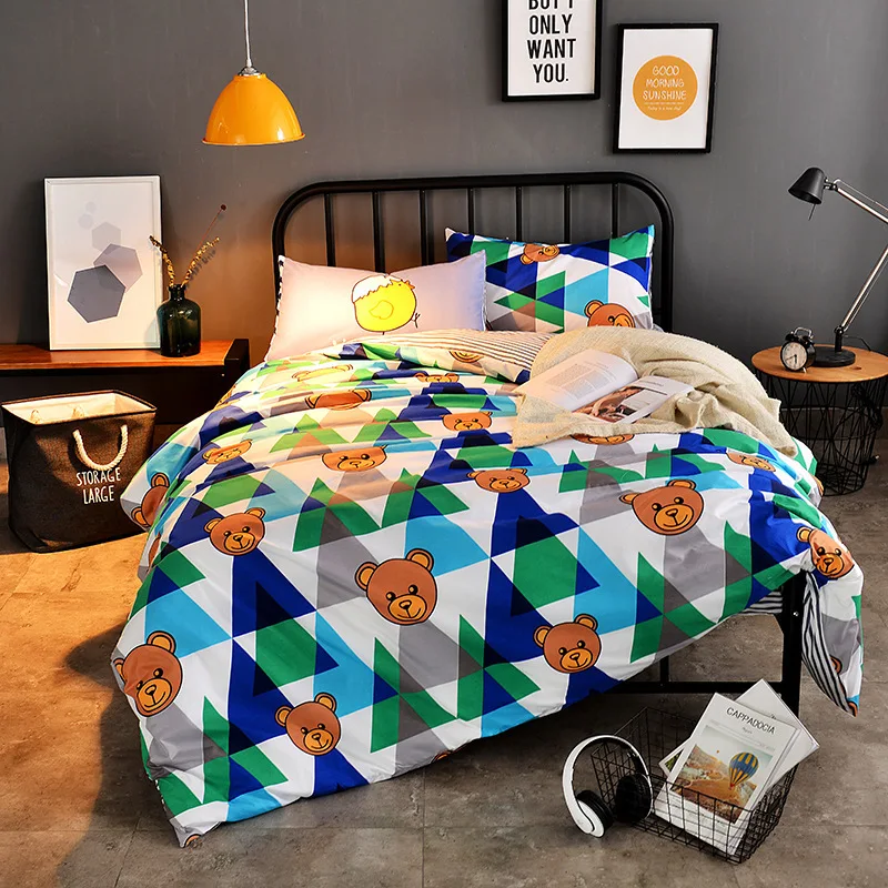 Geometric Pattern Bedlinen 1.5m 1.8m 2.0m 2.2m 2.3m Bedsheet Bed Linen Suit 3/4 pcs Bedding Set Full King Queen Size Duvet Cover |