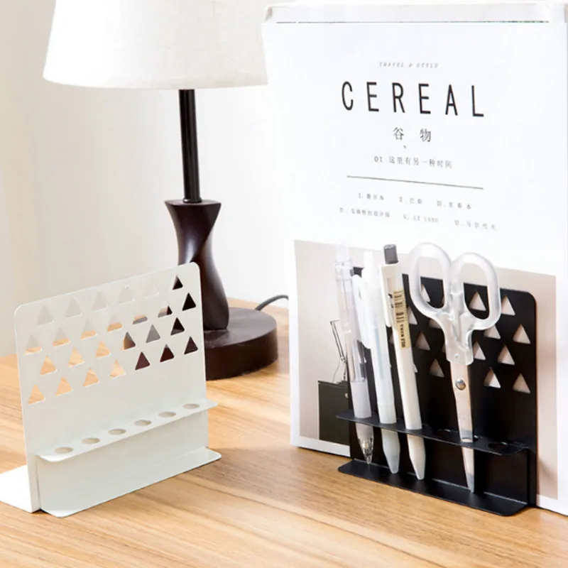 Книжная полка из кованого железа с держателем для ручек книжная настольный