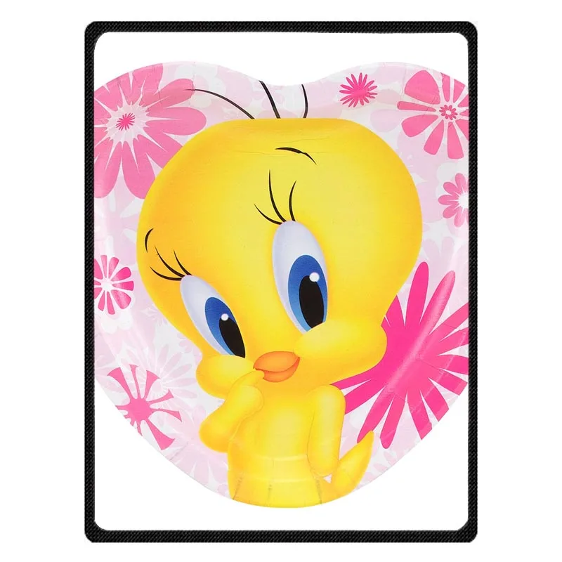 Soft Winter Warm Sofa Plaid Coral Fleece Bed Blanket Tweety Bird Printed Plane Travel Throw Blankets Free Shipping | Дом и сад
