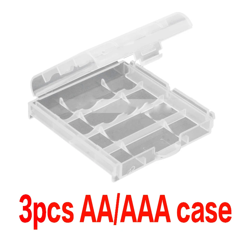 case 2-20 шт AA 14500 3000mah 3,7 V литий-ионная аккумуляторная батарея и светодиодный фонарик - Цвет: case