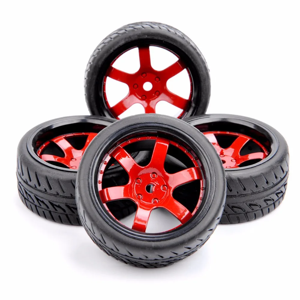 4 шт. резиновые шины и колеса для HSP HPI RC 1/10 масштаб на дороге уличный автомобиль