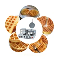 220v electric stainless steel waffle machine double waffle baker non stick waffle maker machine