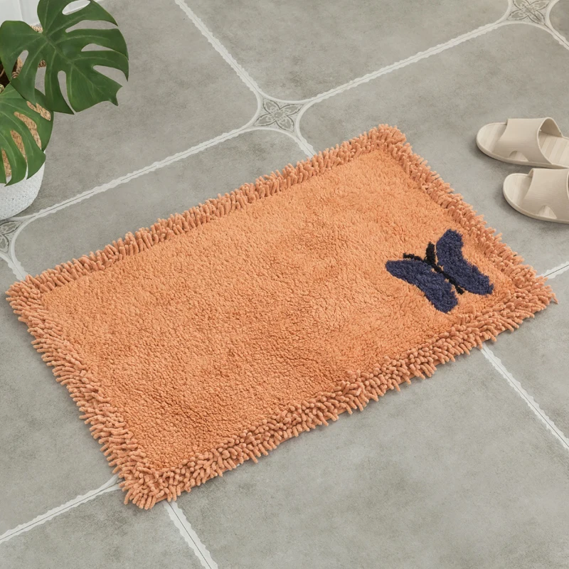 Четырехразмерный синельный коврик для ванной комнаты туалета качественный