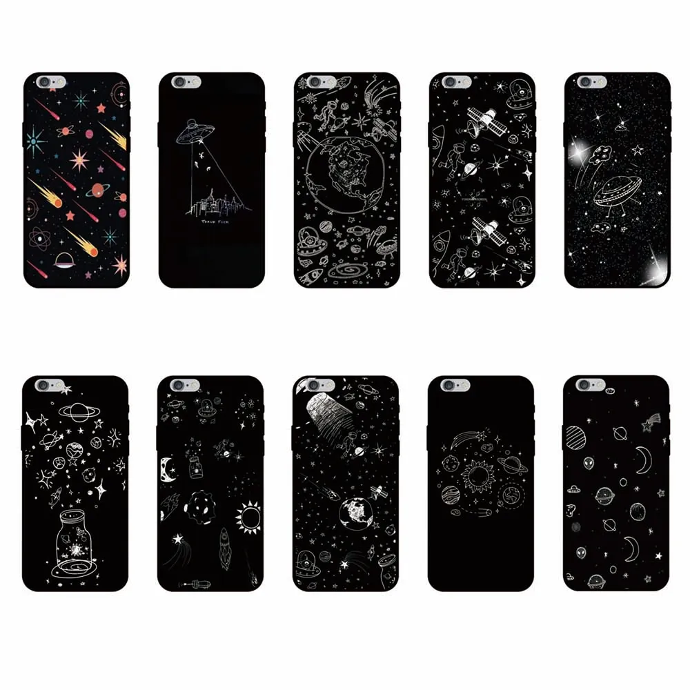 Чехлы Boucho для iPhone 8 8Plus 7 7Plus X 6 6S Plus Мягкий силиконовый чехол телефона 5 5S se серии Cosmic