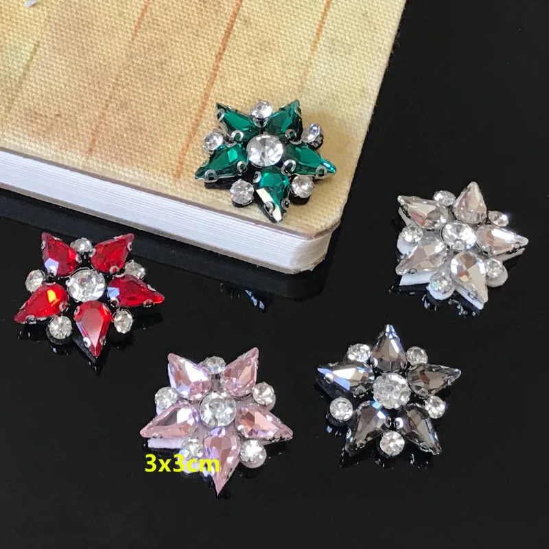 Ручная работа бусины для ногтей пентагональ звезда сверло патч и декоративные