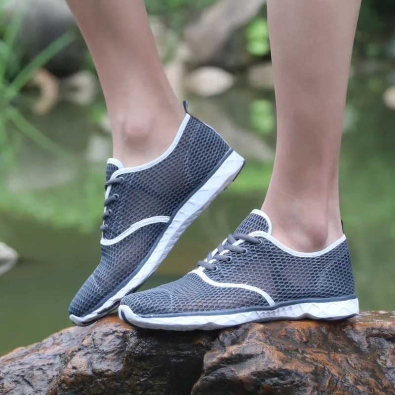 Water Shoes Aque Men Spring Summer cool Trekking Footwear platform designer runway Lace up Superstar Casual Up Stream Big | Обувь