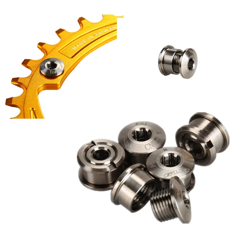 Титановый Картер для велосипеда болт M8 мм + гайка 4 шт. серое кольцо велосипедной