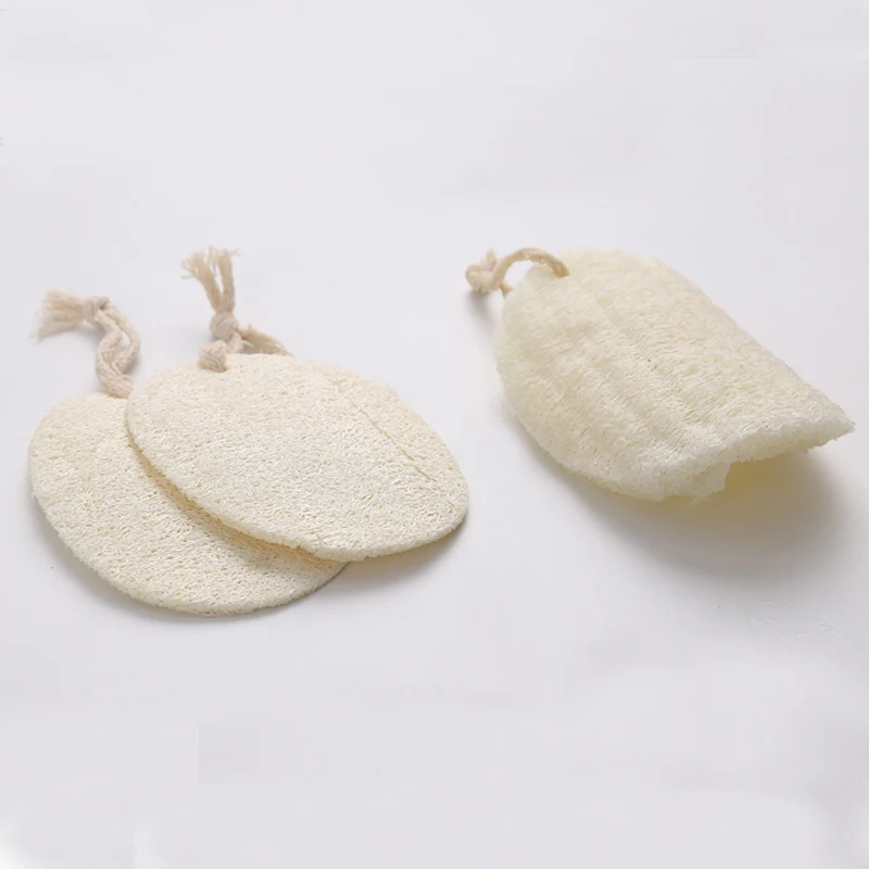 10 шт Губка из натуральной люфы для ванны и душа тела отшелушивающие подушечки с