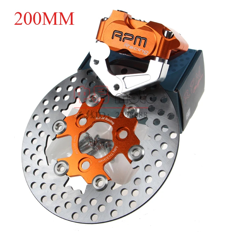 Для Yamaha Aerox Nitro BWS 100 JOG 50 rr RPMmotor тормозной суппорт для мотоцикла+ кронштейн адаптера тормозного насоса+ 200 мм/220 мм тормозной диск - Цвет: 200mm