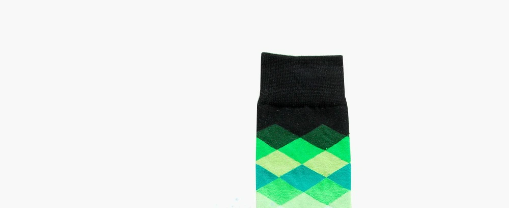 green pants cuff Мультяшные фруктовые морепродукты животные геометрические полосатые цветные носки мужские забавные носки в стиле Харадзюку хип-хоп - Цвет: green pants cuff