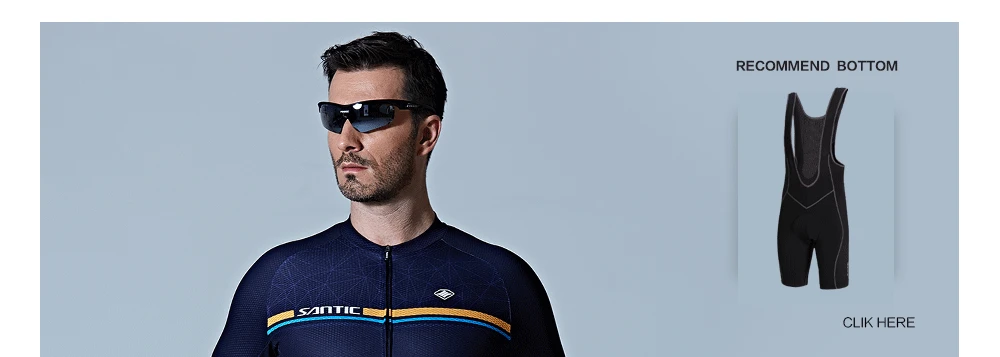 Santic майки Pro Fit противоскользящие рукава манжеты дорожный велосипед MTB с коротким рукавом Одежда для езды на велосипеде четыре цвета C02107 мужские велосипедные шорты