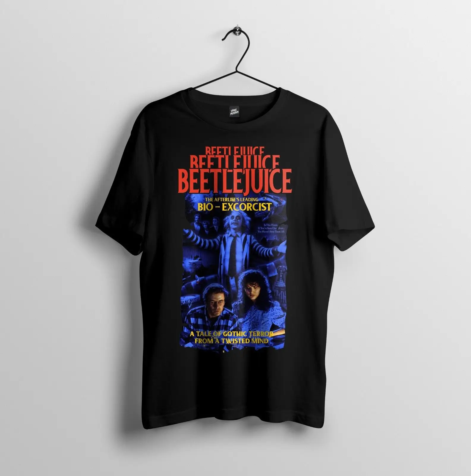 Beetlejuice Tim Burton Bio Exorcist Мужская футболка унисекс на Хэллоуин S-3XL простая хлопковая с