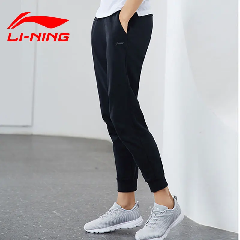 Женские спортивные штаны Li Ning для фитнеса с 3D подкладкой из 100% хлопка брюки AKLP204