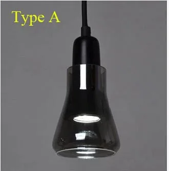 Black A Скандинавское искусство Тени кристалл Droplight столовая люстра для ресторана домашнее внутреннее декоративное освещение одна голова светодиодный светильник - Цвет корпуса: Black A