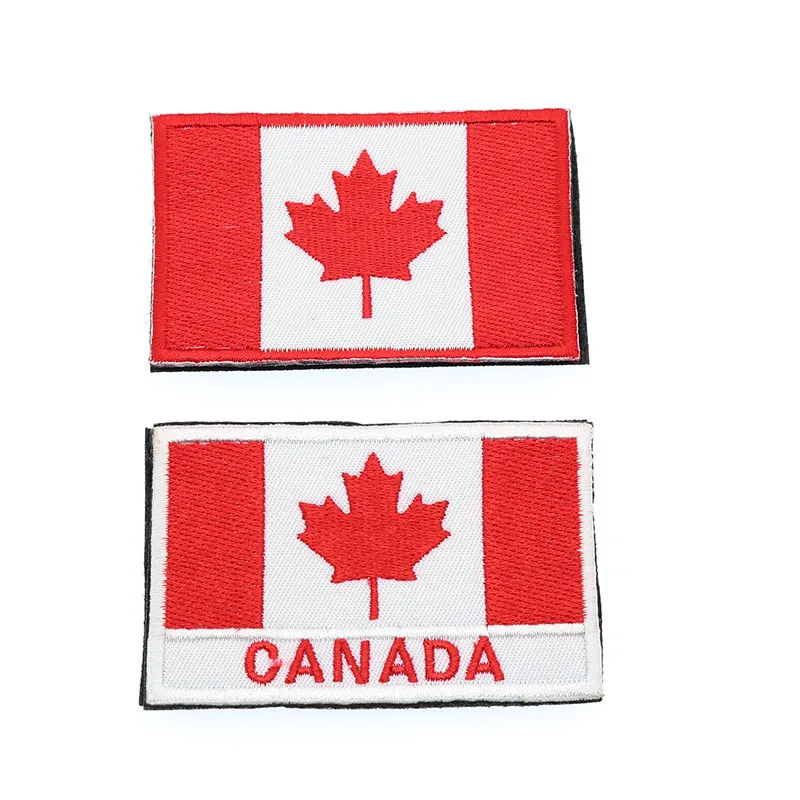 

Embroidered Canadian Flag, Army Hook Ring, Three Dimensional Tactical Military Emblem, Fabric Emblem, Canadian Maple Flag 1pc