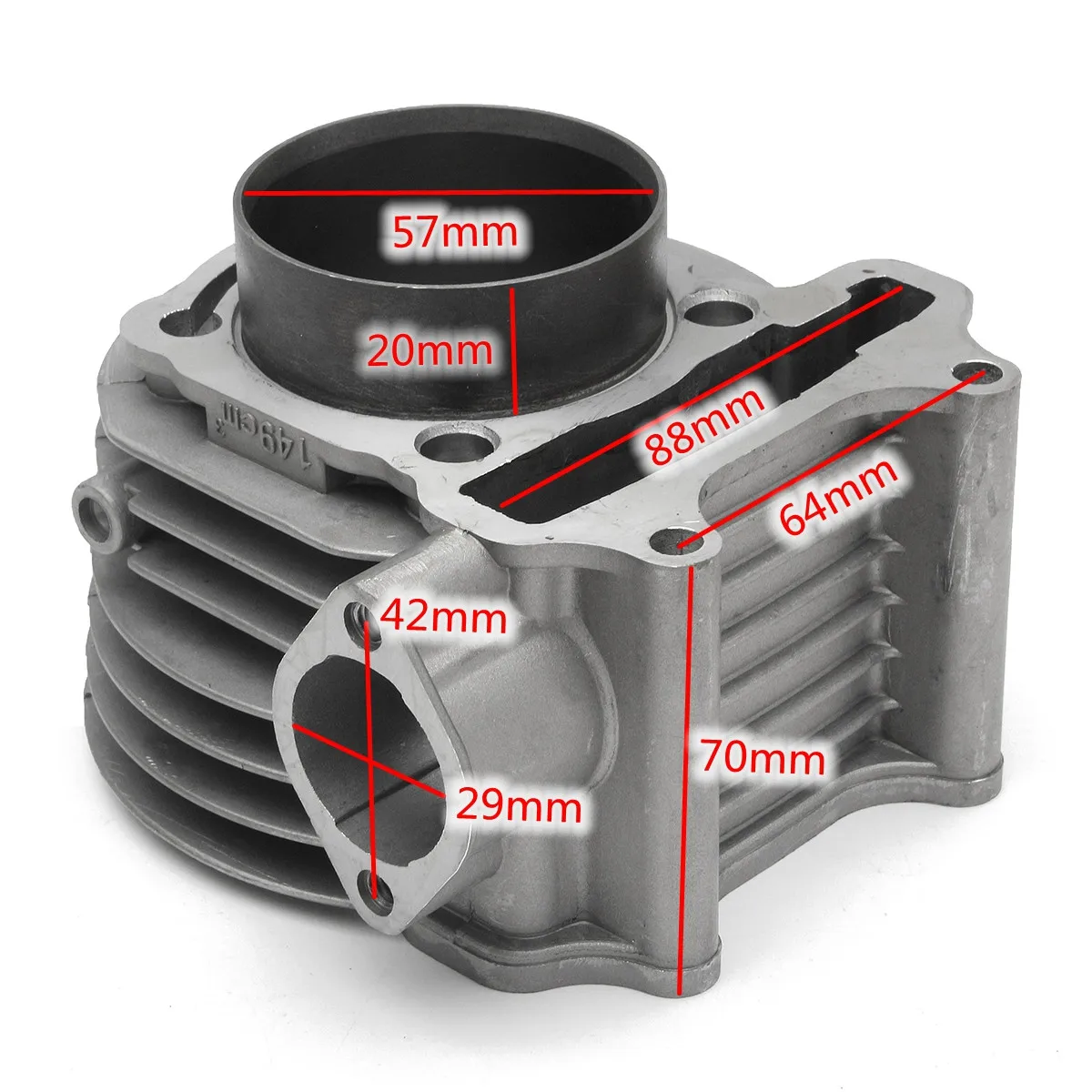 4-тактный поршневой штифт цилиндра с отверстием 57 мм из алюминиевого сплава