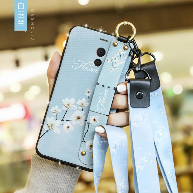 Чехол на запястье для Meizu M6 M5 M3 Note Meilan 3 5 6 чехол с алмазным цветком|Бамперы| |