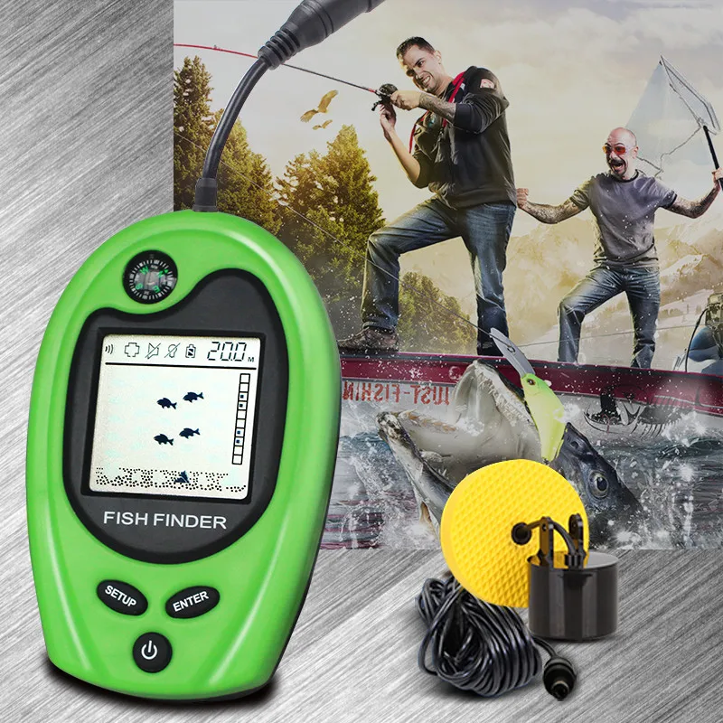 Морской gps Портативный Рыболокаторы глубина сонар эхолот 100 м средства ухода за