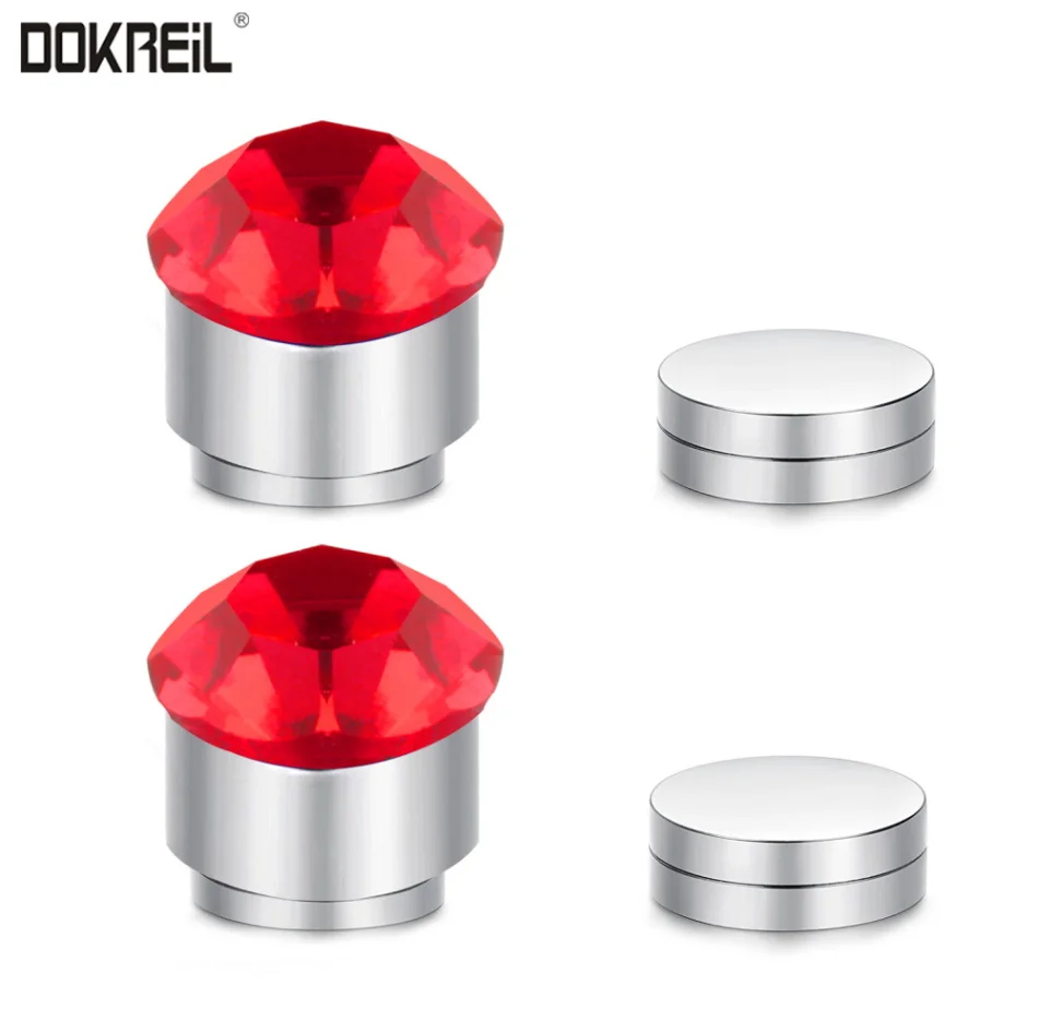 Мода 12 Месяцев Камень рождения со скобой на сережках многоцветные магнитные без