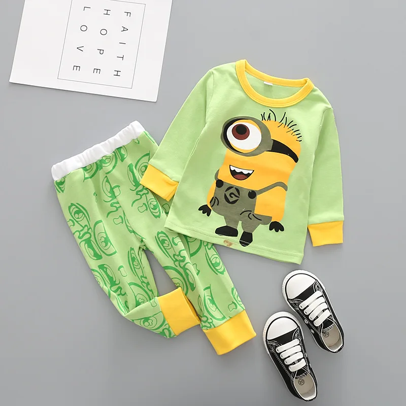 2018 г. Лидер продаж детская с длинным рукавом мультфильм пижамы для маленьких