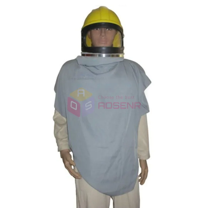 Пескоструйный шлем для пескоструйной защиты серый плащ стиль капюшон