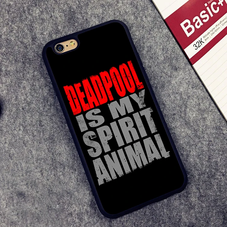 Deadpool spirit animal Soft Silicone Full Protective case Cover For iPhone X 8 7 7Plus 6 6S Plus 5 5S 5C SE Back Shell |