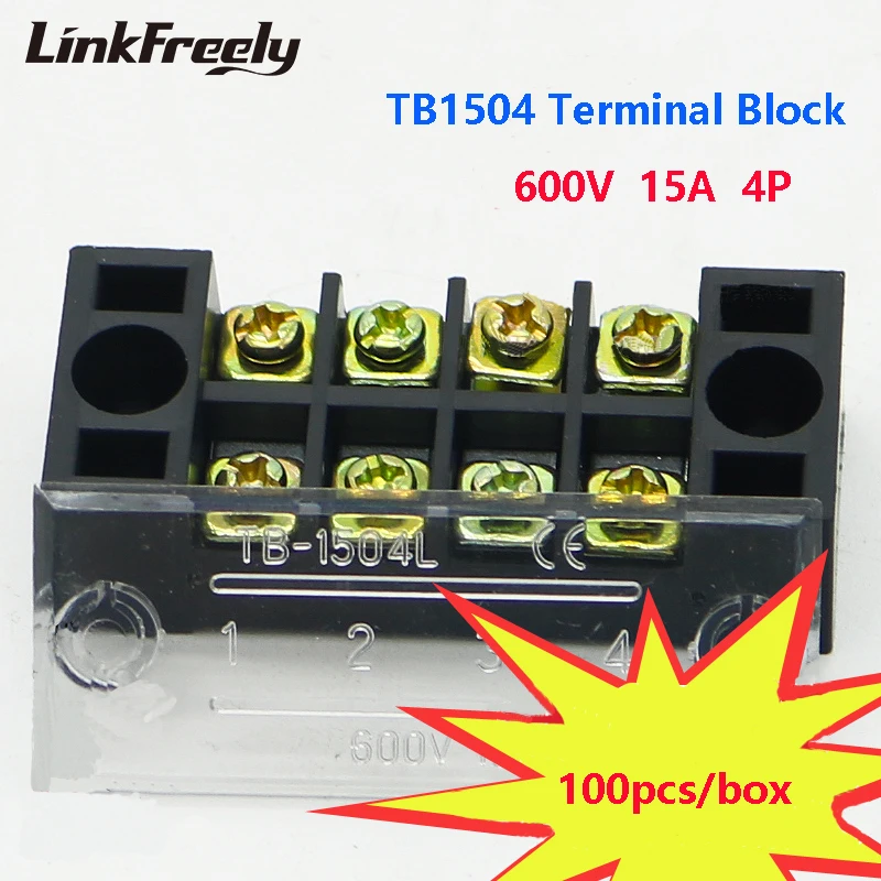 10 шт. двухрядные клеммные колодки TB1504 4P 15 А/600 В|Терминалы| |