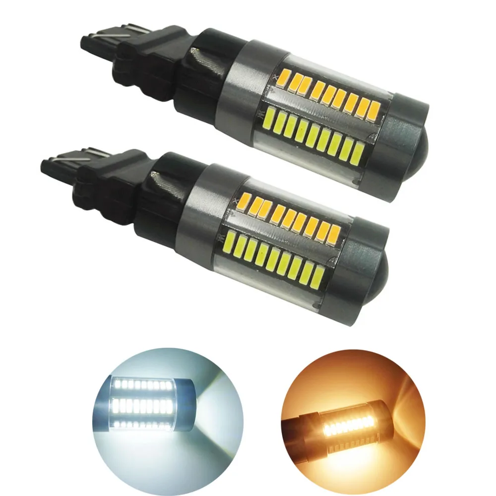 

2 шт., Автомобильные светодиодные лампы T25 3157 66 SMD 12 В 4014 лм