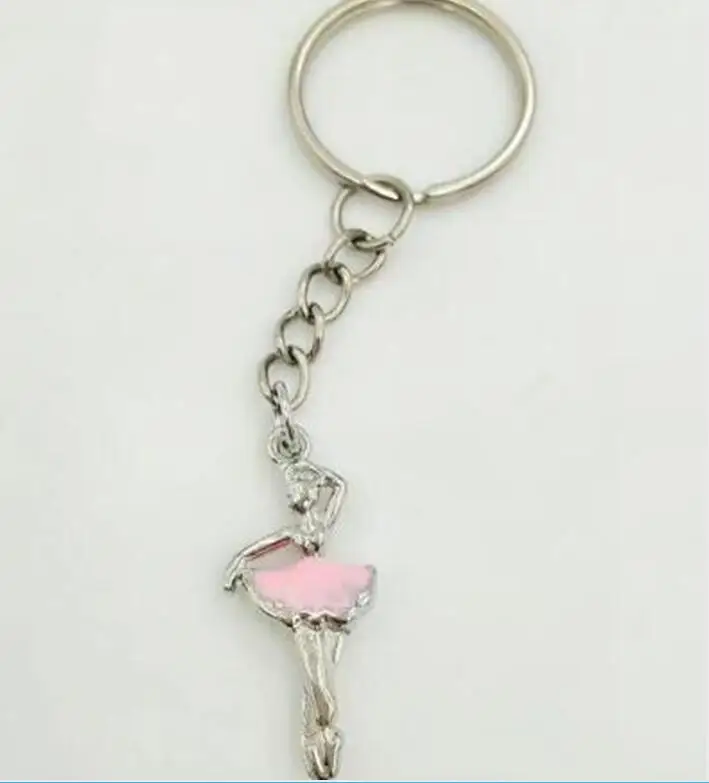 Брелок для ключей балерины из металлического сплава с эмалью брелок сувенирное