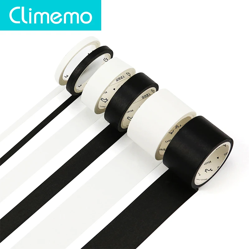 1 рулон однотонной клейкой ленты черно белая клейкая лента украшение для