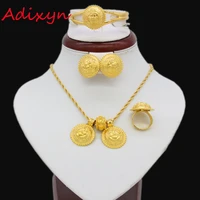 adixyn ethiopian jewelry set for women gold color necklacependantearringsbanglering african habesha jewelry sets