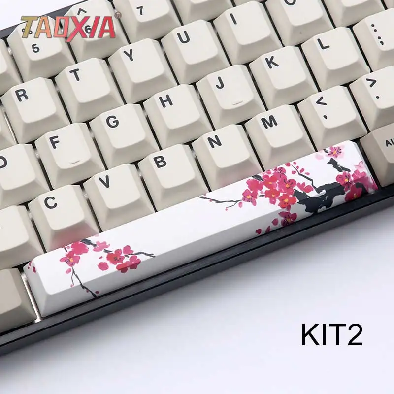 Пятисторонний сублимационный Вишневый профиль 6.25U PBT космический ключ крышка s для Cherry MX переключатели механическая клавиатура цветная клавишная крышка
