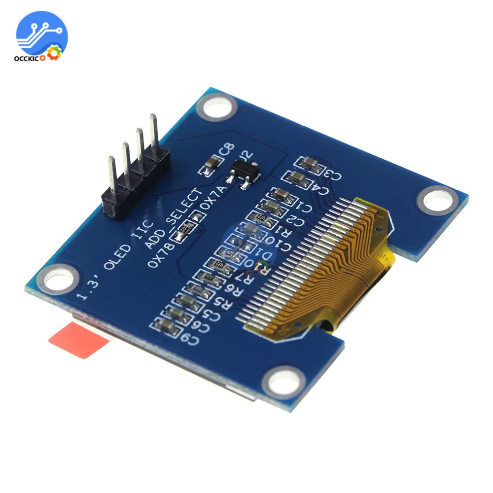 1 3 дюймовый IIC I2C серийный белый oled-дисплей модуль 128X64 интерфейс ssh1106 плата с